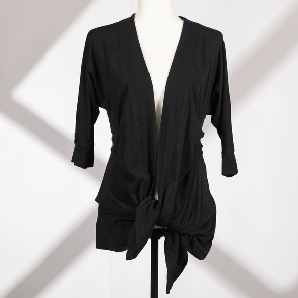Lululemon 3/4 Sleeve Black Open-Front Cardigan, Size 6 (Very Good Condition) - Picture 2 of 7